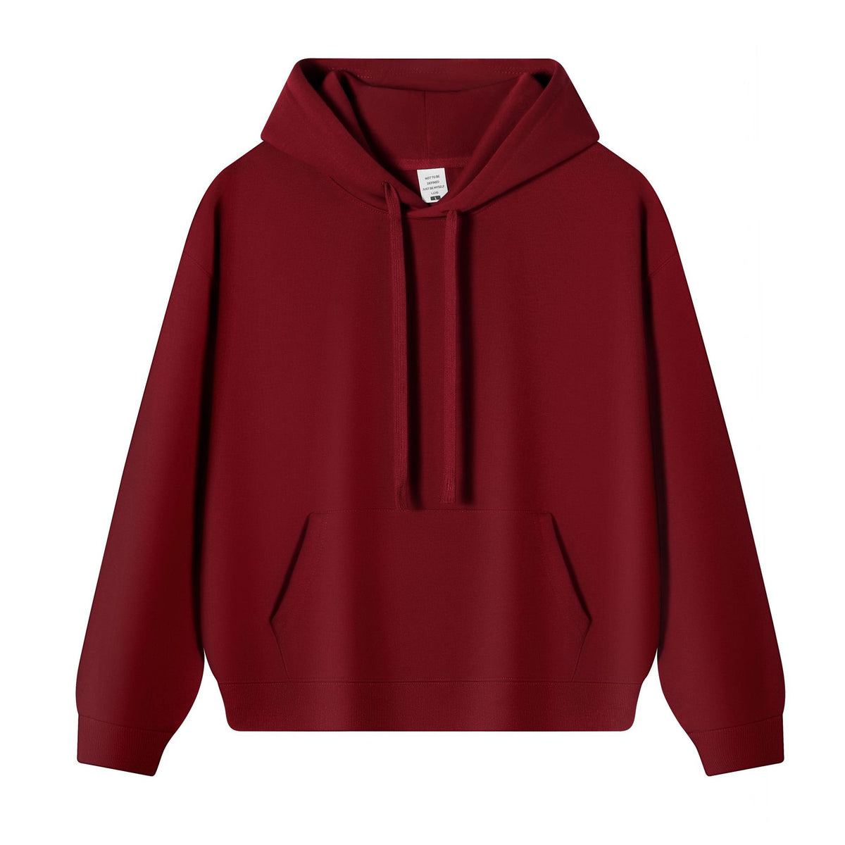 350g Heavyweight American Retro Oversized Pullover Hoodie - Wine Red