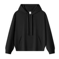350g Heavyweight American Retro Oversized Pullover Hoodie - Black