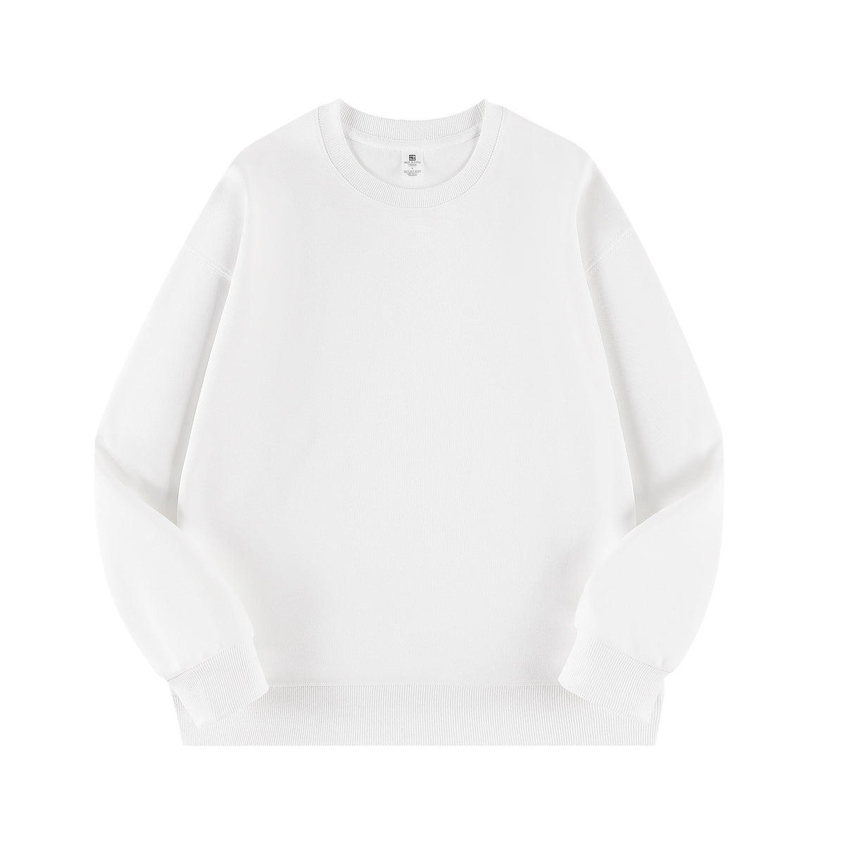 300g Heavyweight Crewneck Sweatshirt - Relaxed Drop-Shoulder - White