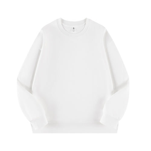 300g Heavyweight Crewneck Sweatshirt - Relaxed Drop-Shoulder - White