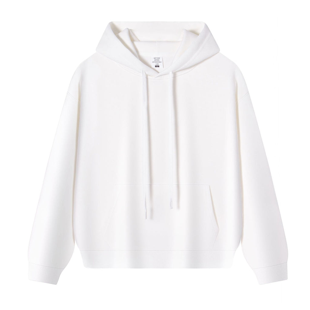 350g Heavyweight American Retro Oversized Pullover Hoodie - White