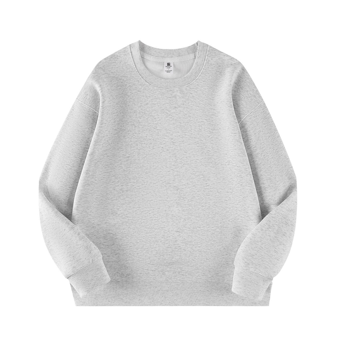 300g Heavyweight Crewneck Sweatshirt - Relaxed Drop-Shoulder - Heather Gray
