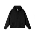 350g Heavyweight Plain Cotton Hoodie - Essential Basic - Black