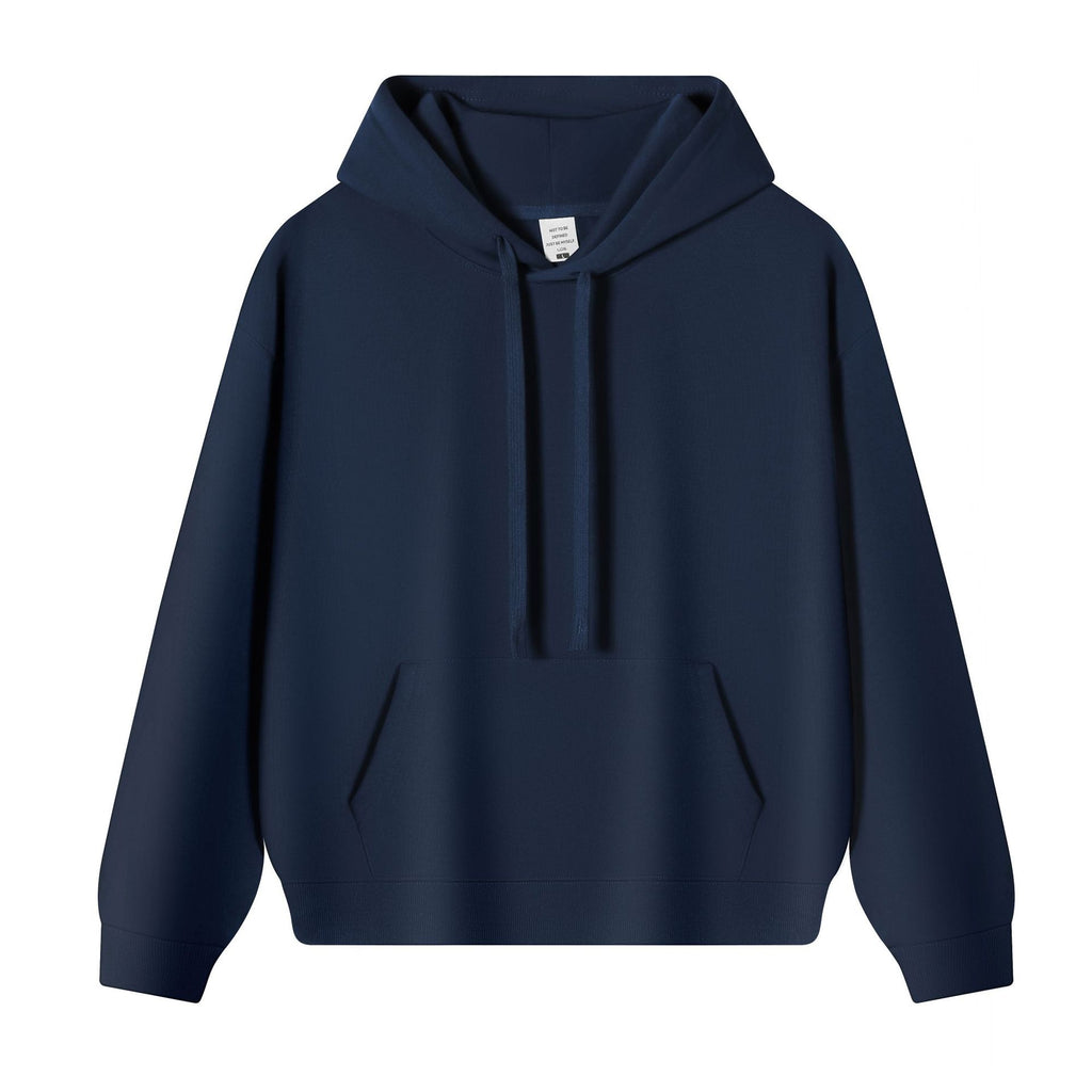 350g Heavyweight American Retro Oversized Pullover Hoodie - Navy