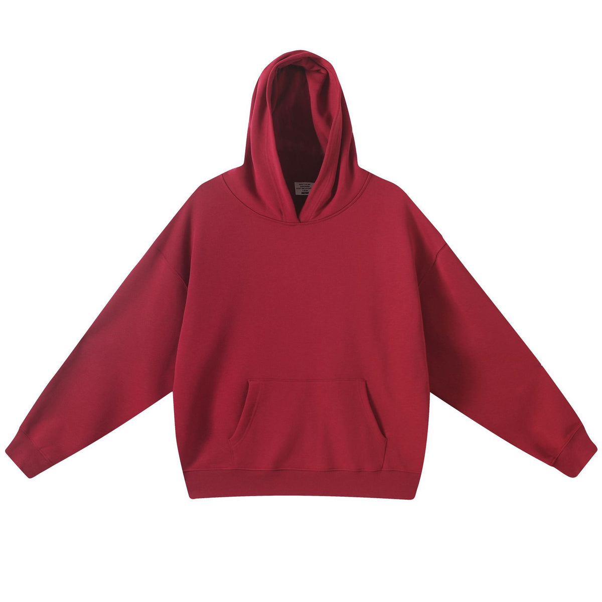 420g Combed-Cotton Heavyweight Pullover Hoodie - American Retro - Wine Red